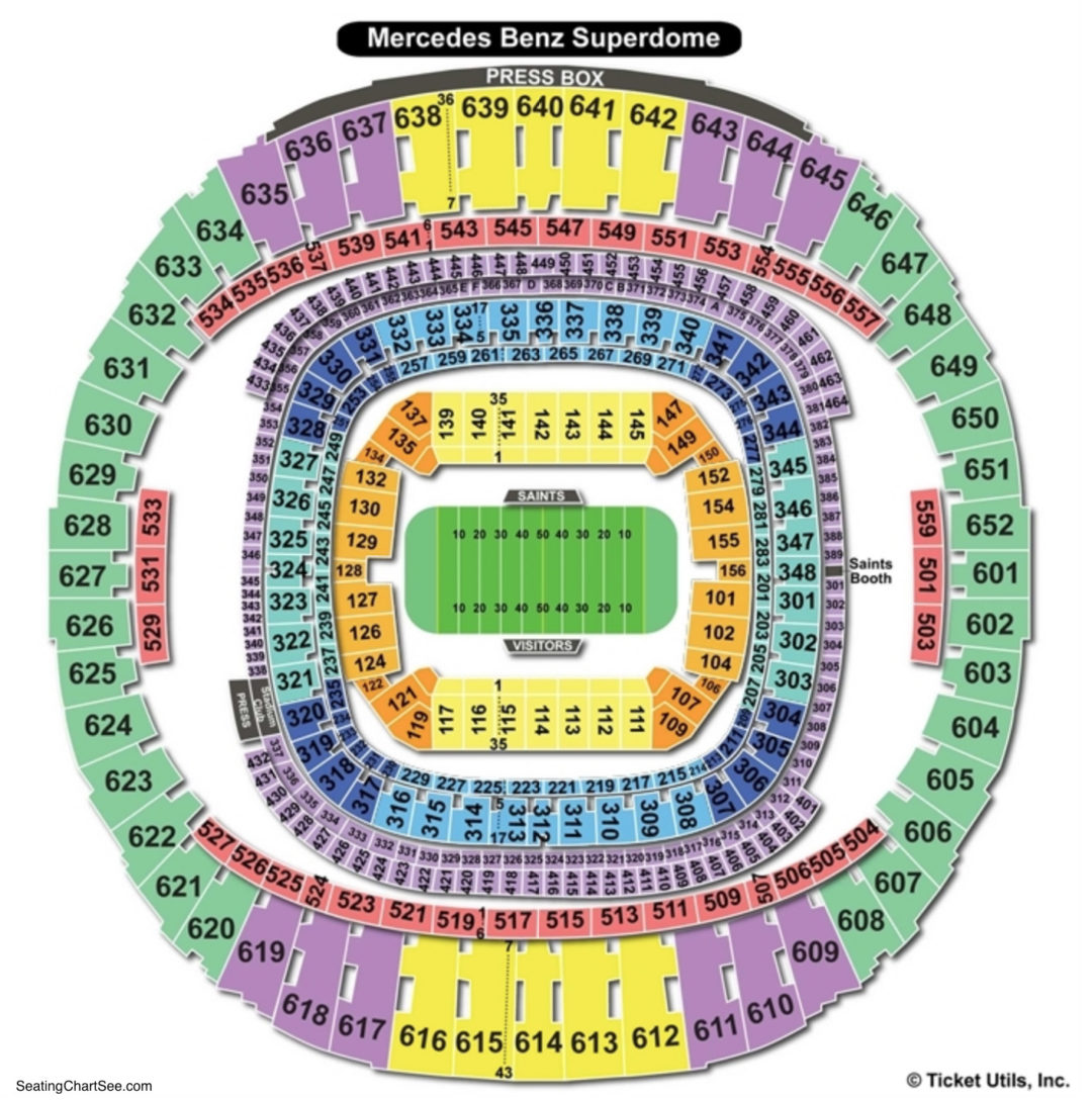 Superdome Seating Chart Bayou Classic