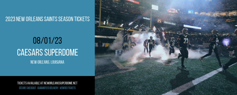 2023 New Orleans Saints Season Tickets at Caesars Superdome