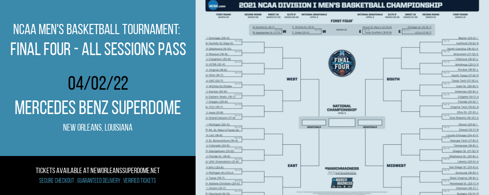NCAA Men's Basketball Tournament: Final Four - All Sessions Pass at Mercedes Benz Superdome